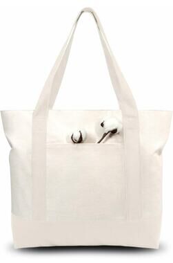 TOPDesign Canvas Tote Bags with an External Pocket, Grocery Shopping


cp1)